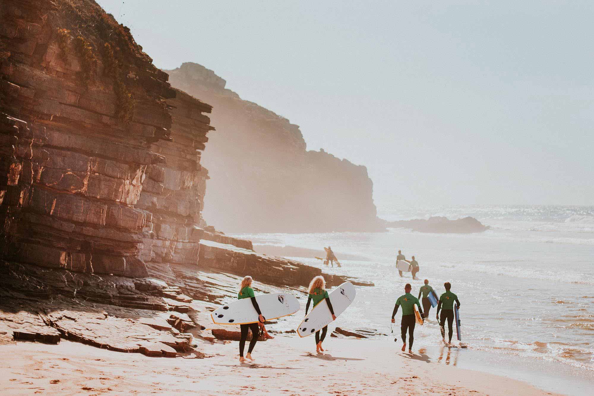 Odeceixe surfers ready to catch some waves