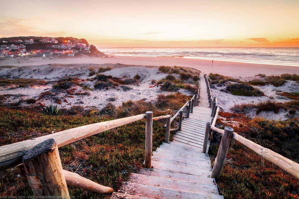 Staircase down to Monte Clerigo beach in Aljezur