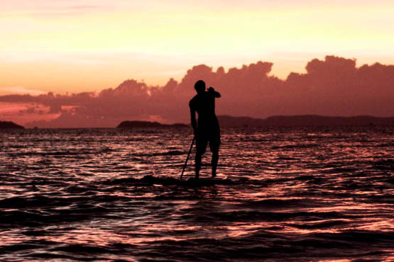 Stand Up Paddle boarding at sunrise